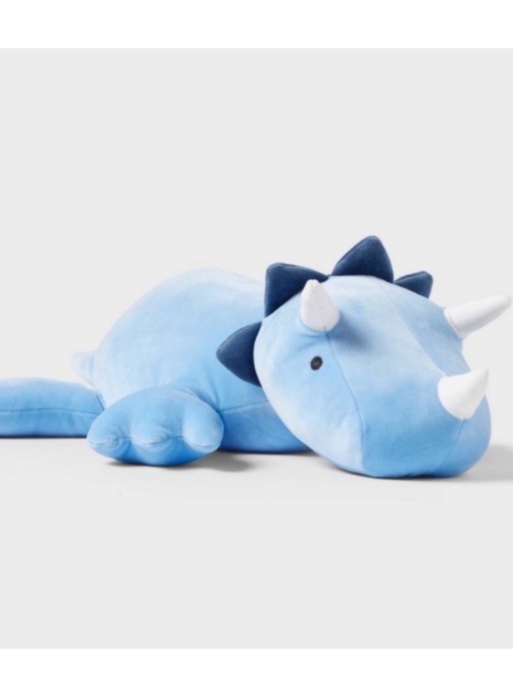 New! Blue Dinosaur Weighted Plush Throw Pillow - Pillowfort